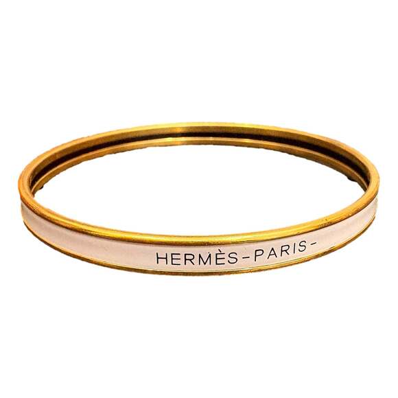 Hermès White and Gold Uni - Picture 5 of 5